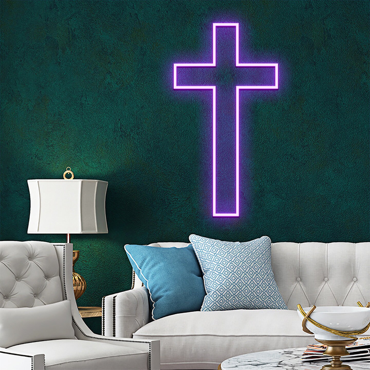 Jesus Cross Neon Sign