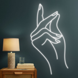 Hand Neon Sign Nails Salon Shop Wall Decor