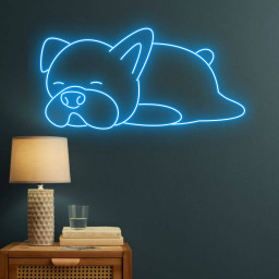 French Bulldog Neon Sign Pet Shop Sign Vet Sign Pet Salon