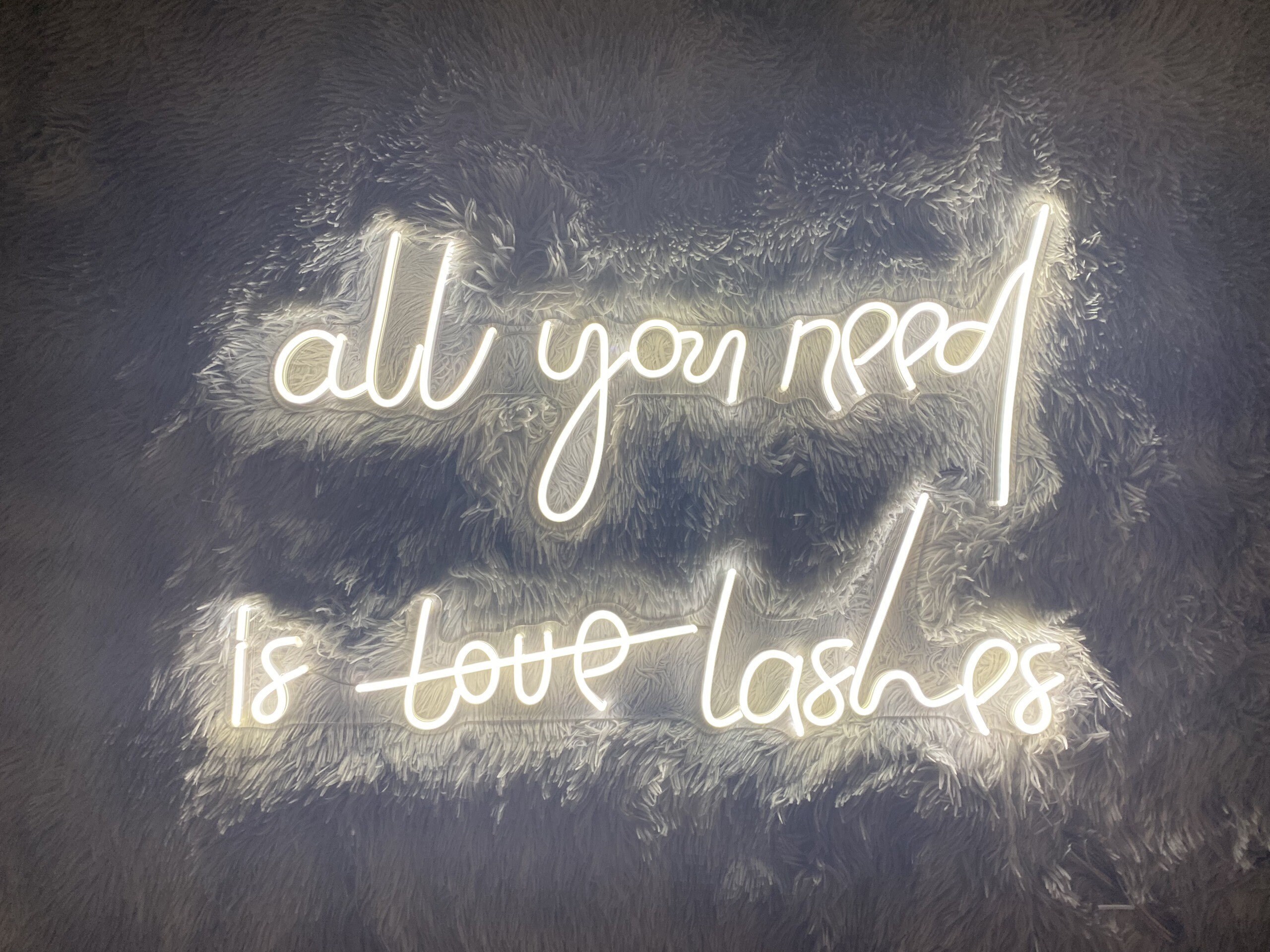 All You Need Is Lashes Neon Sign