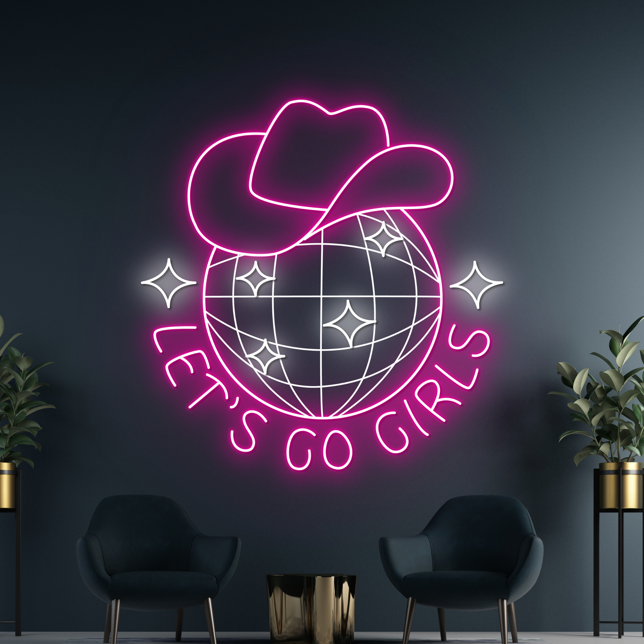 Let's Go Girls Neon Signs Boutique Shop Store Art Decor