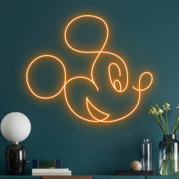 Mickey Mouse Neon Led Signs Disney Wall Hanger Decor