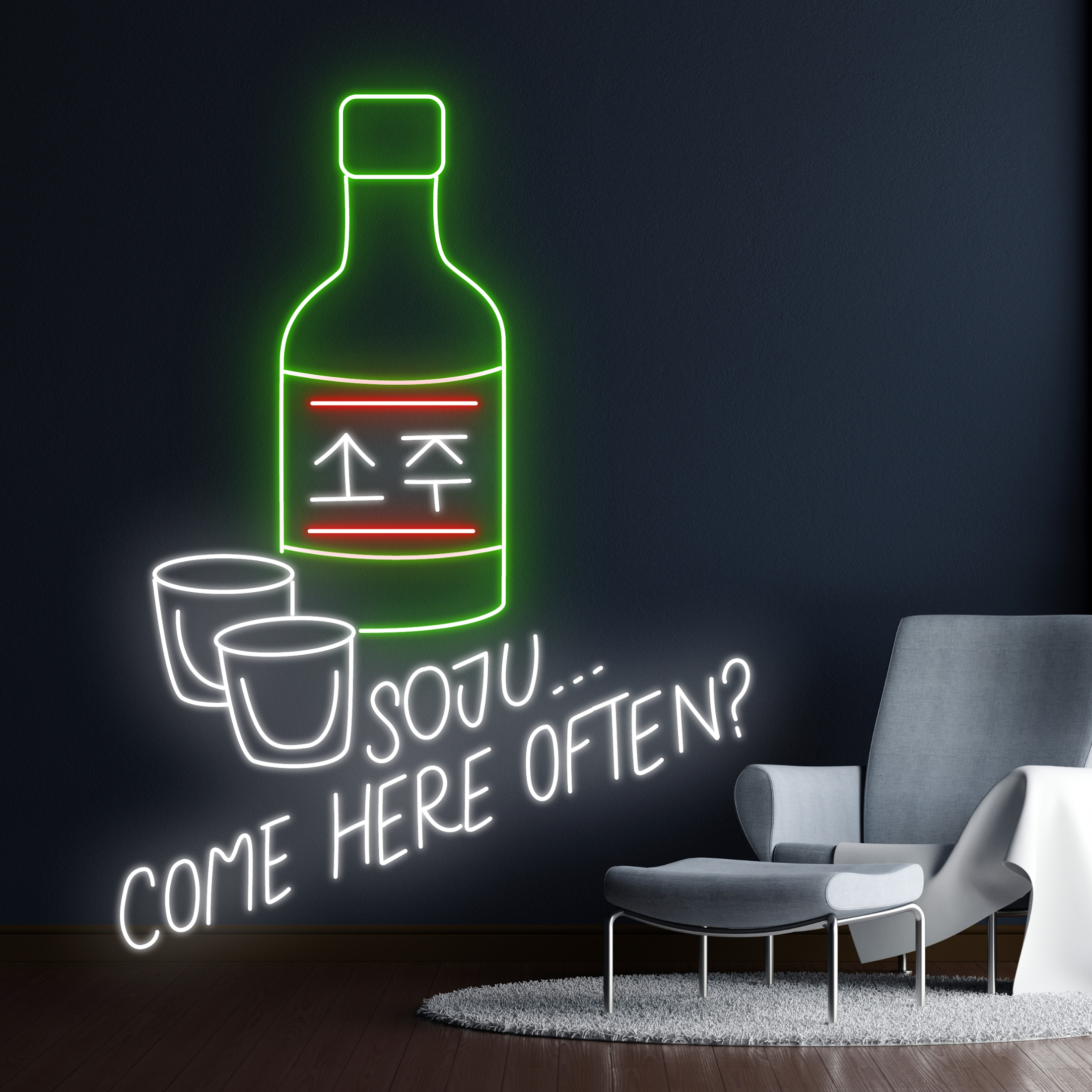 Soju Come Here Ofter Neon Signs Soju Bar Sign Decor