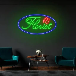 Florist Neon Signs Flower Shop Wall Decor Shop Signboard