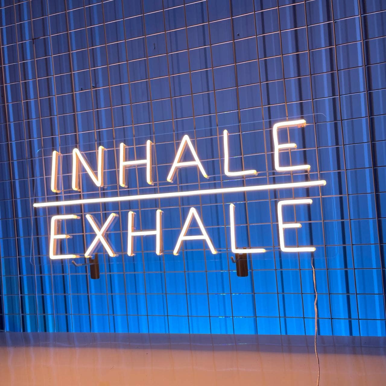 Inhale Exhale Neon Signs Therapy Pilates Wall Decor