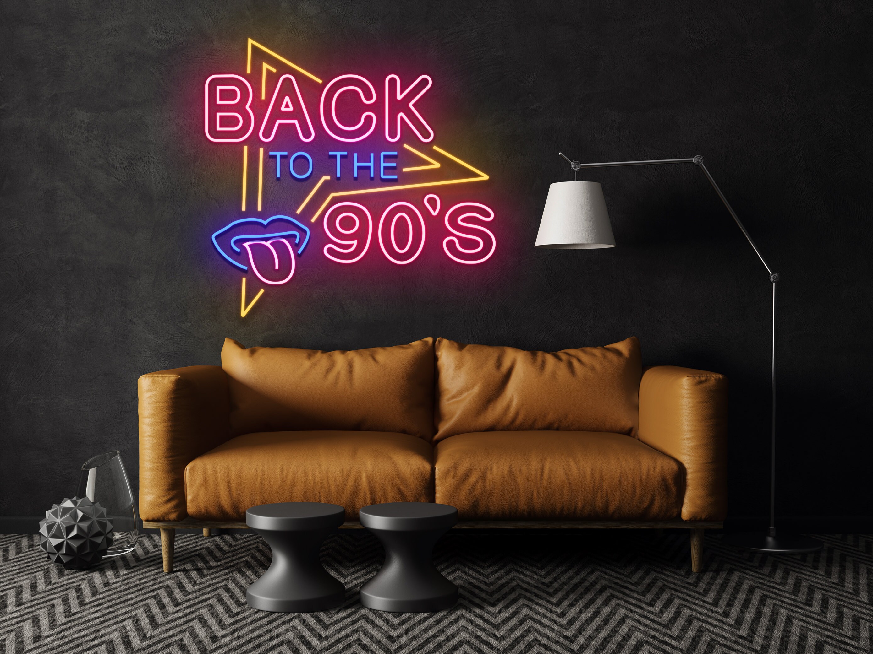 Back To The 90's Party Neon Sign