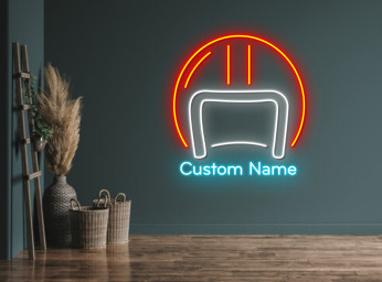 Custom Biker Helmet Name Neon Sign