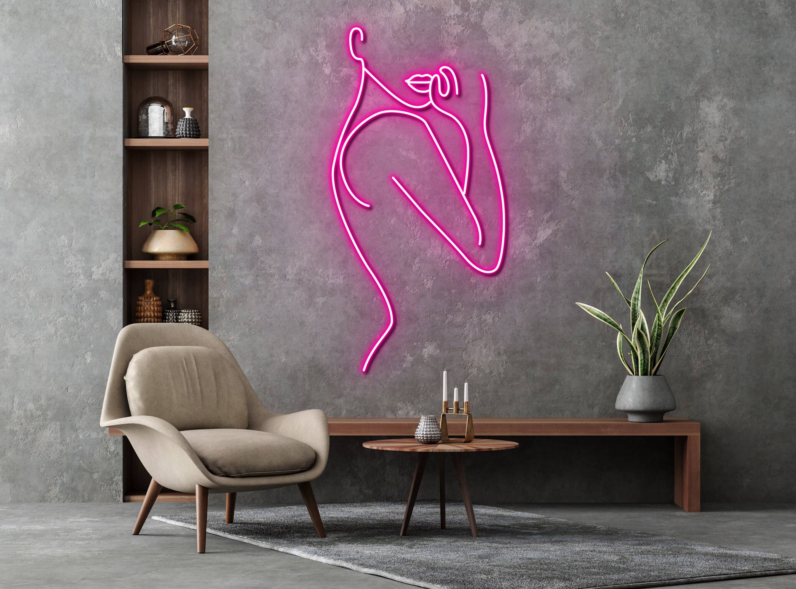 Body Woman Line Art Neon Signs Abstract Art Decor