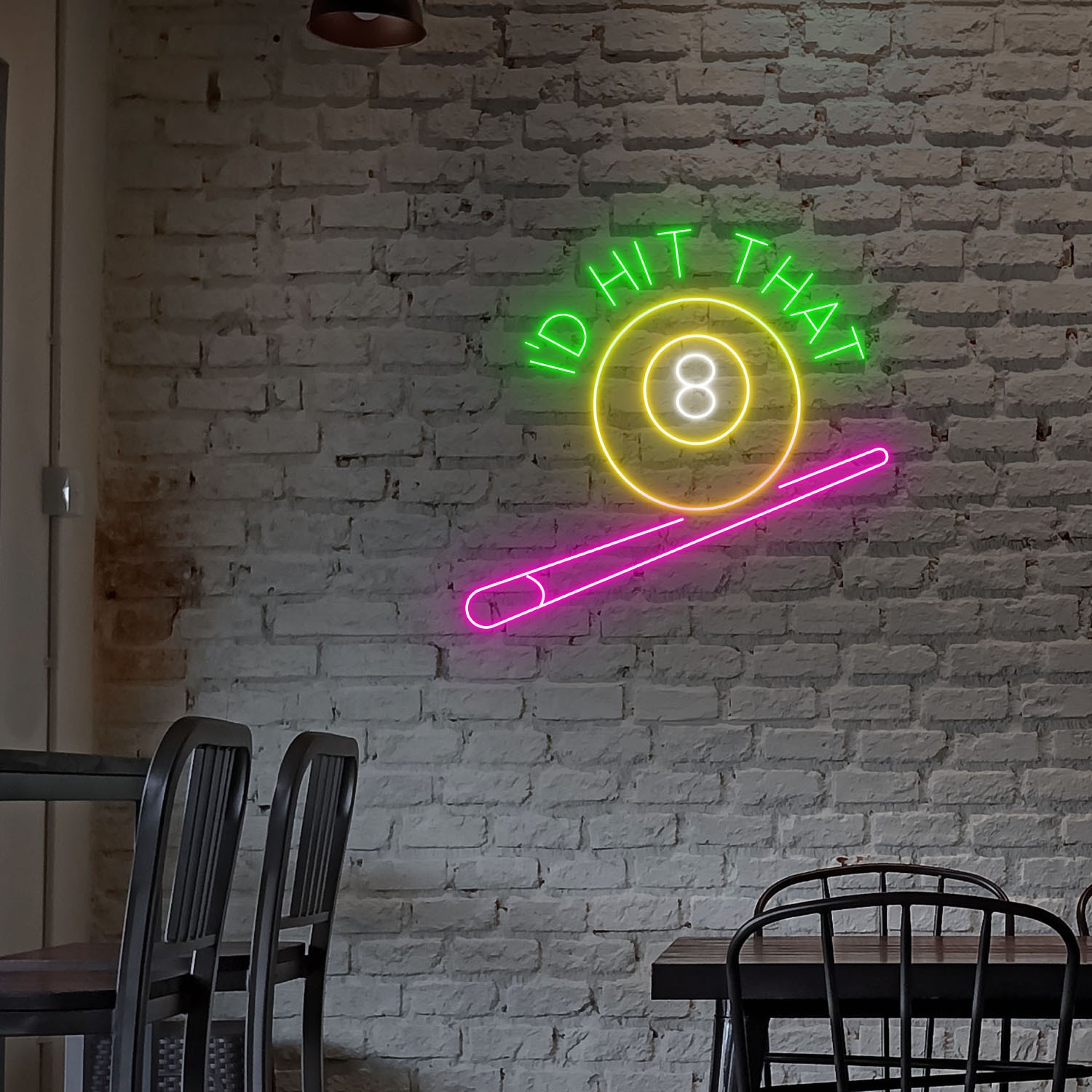 I'd Hit That Neon Sign Billiard Wall Decor