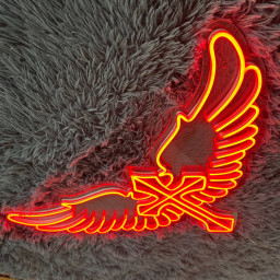 Jesus Cross With Angel Wings Neon Sign