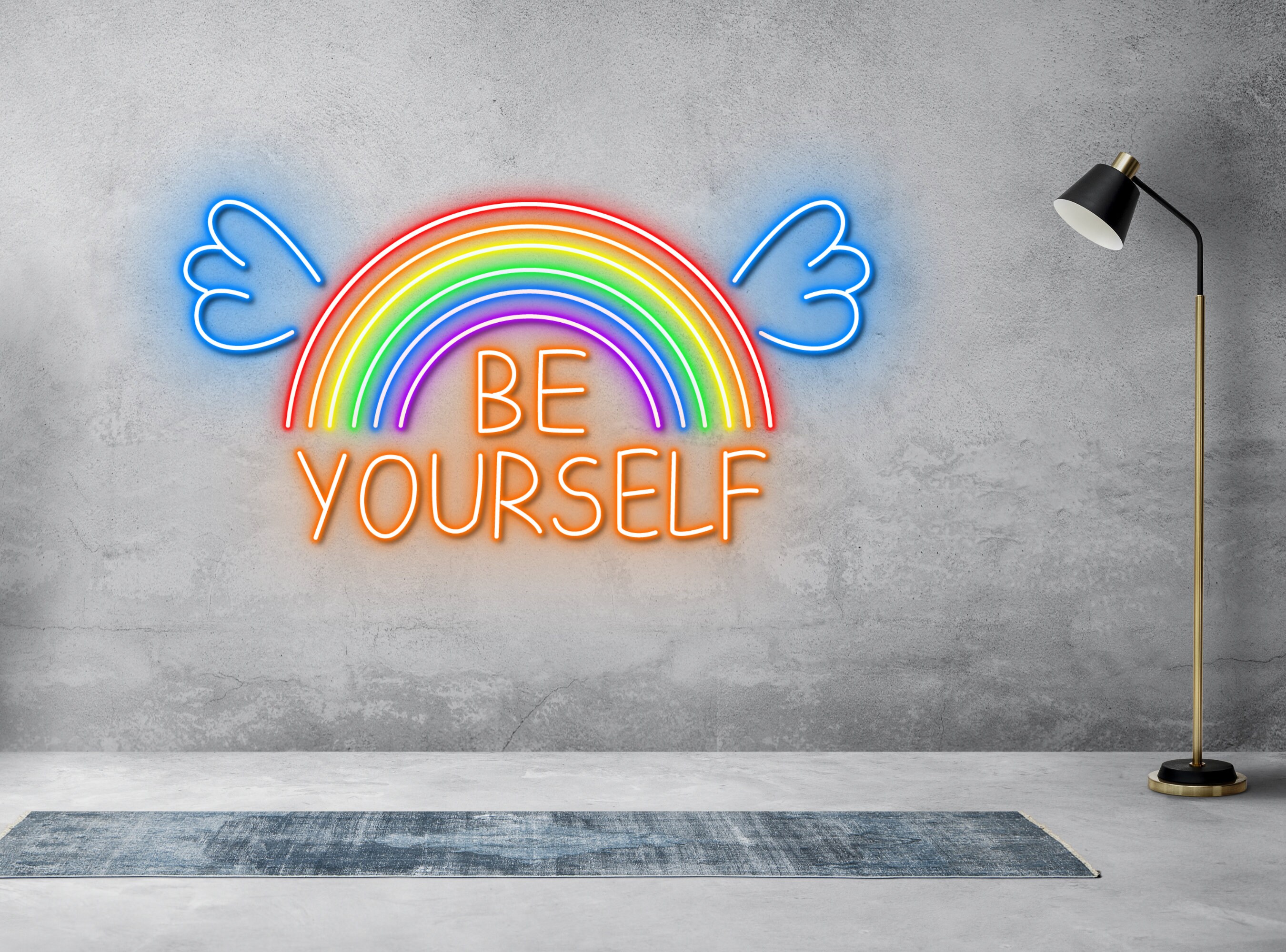 Be Yourself Wings Neon Sign