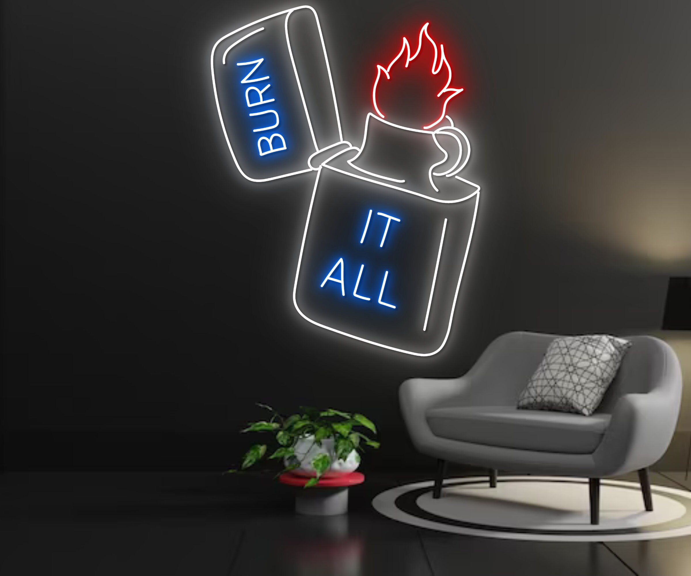 Zippo Lighter Neon Sign Wall Decoration