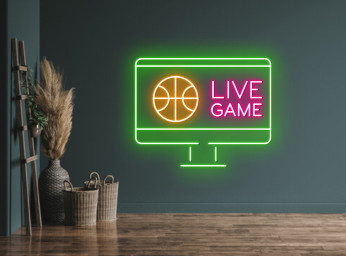 Live Sport TV Basketball Neon Sign