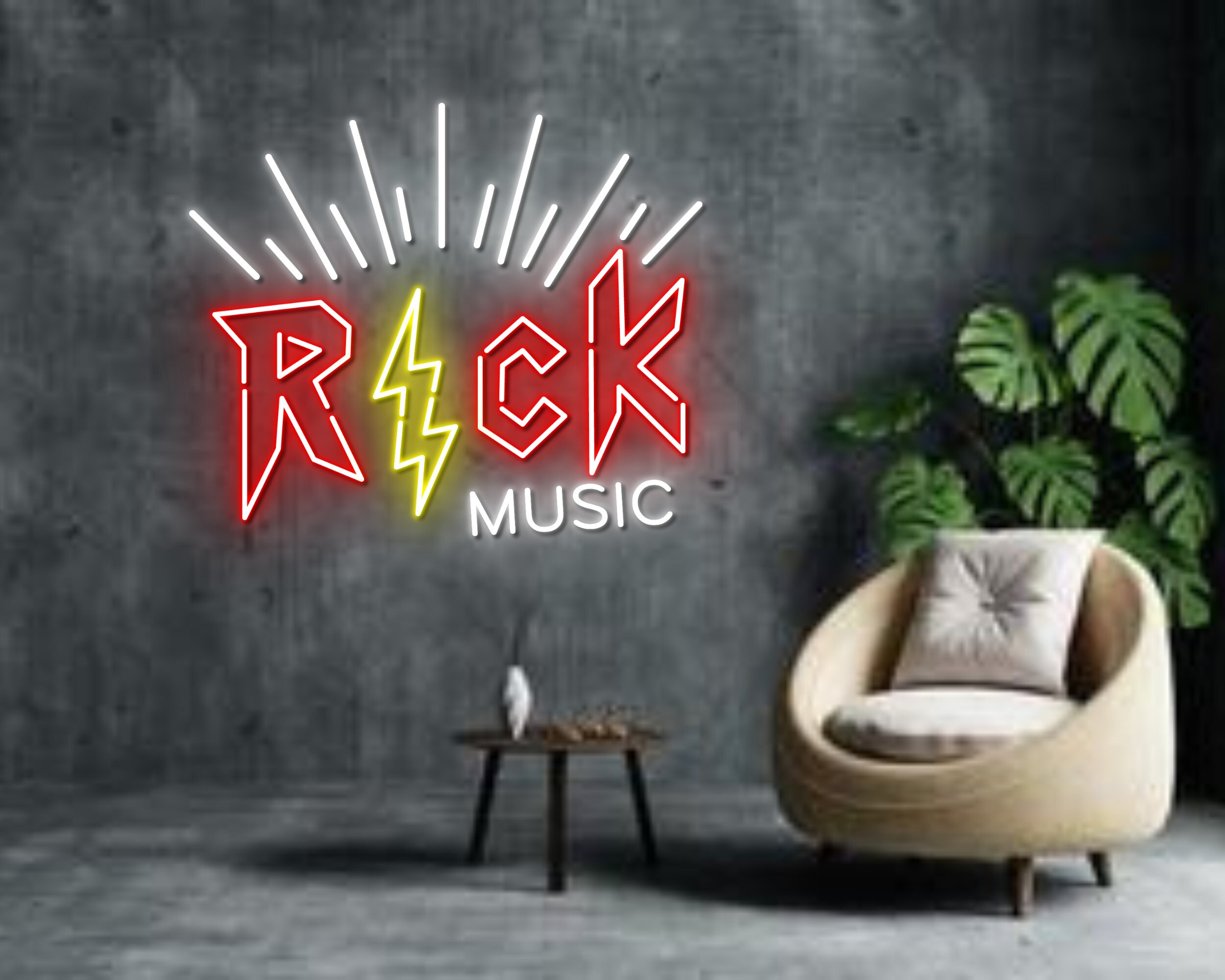 Rock Music Neon Sign