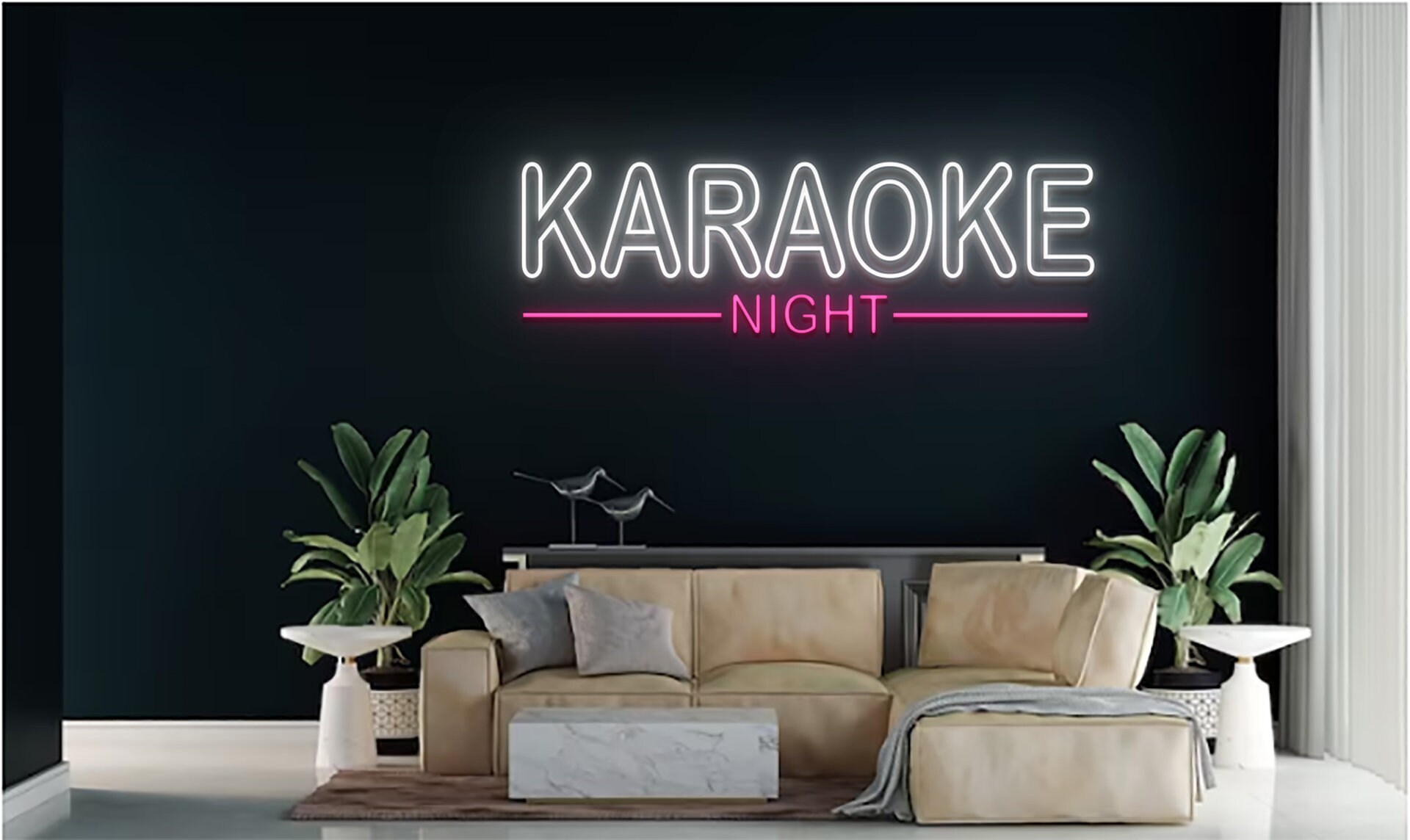 Karaoke Party Night Bar Neon Sign Decor Gift