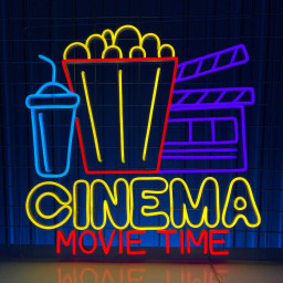 Cinema Movie Time Neon Sign Home &#038; Cinema Decor Led Light