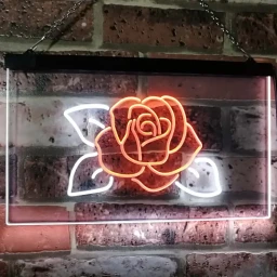 Rose Flower Neon Sign Boutique Shop Flower Plant Shop Decor