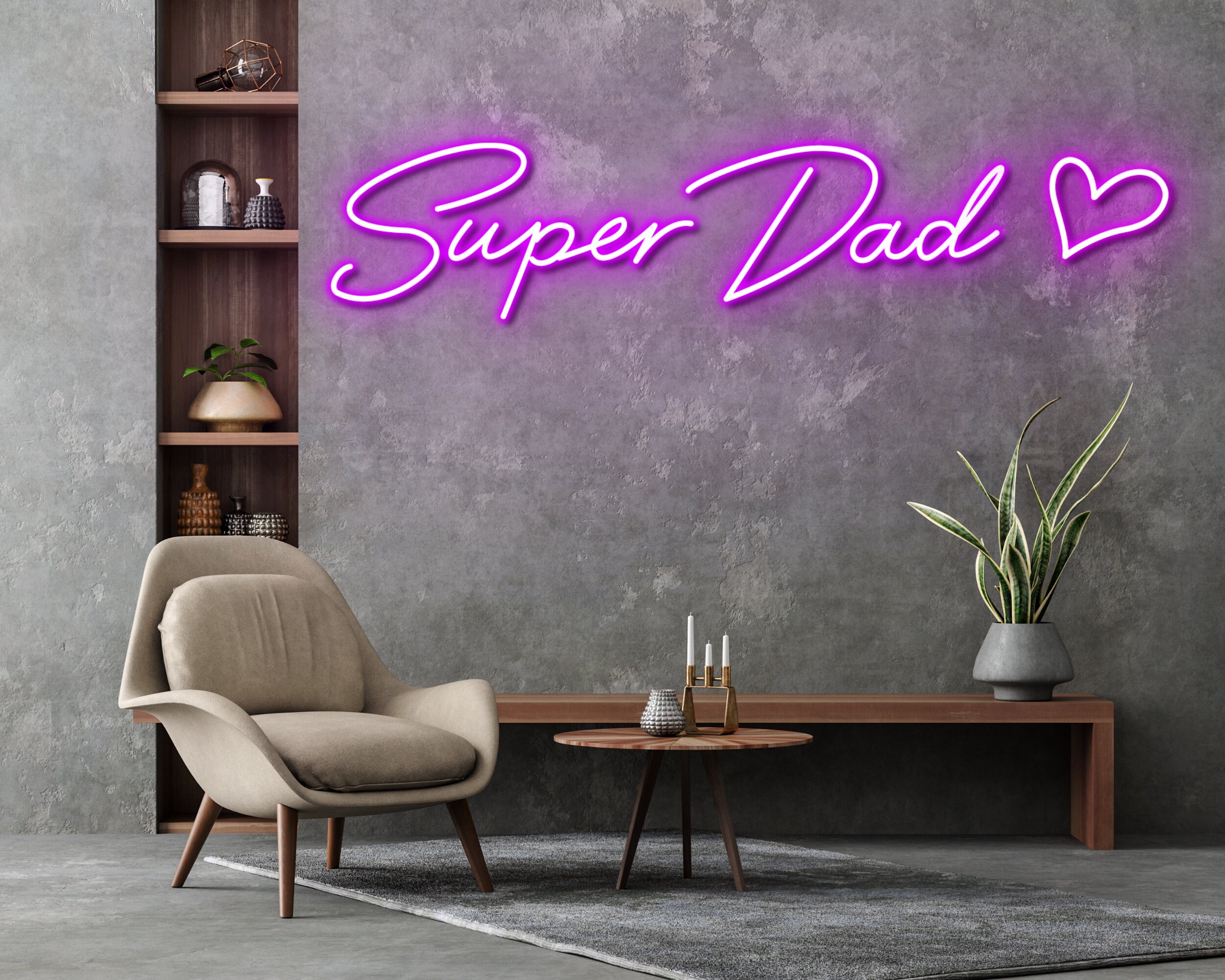 Super Dad Neon Sign Wall Art Decor