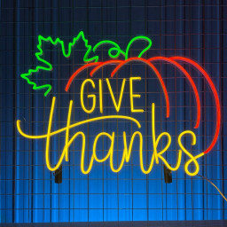 Give Thanks Neon Sign Thanksgiving Light Wall Decor