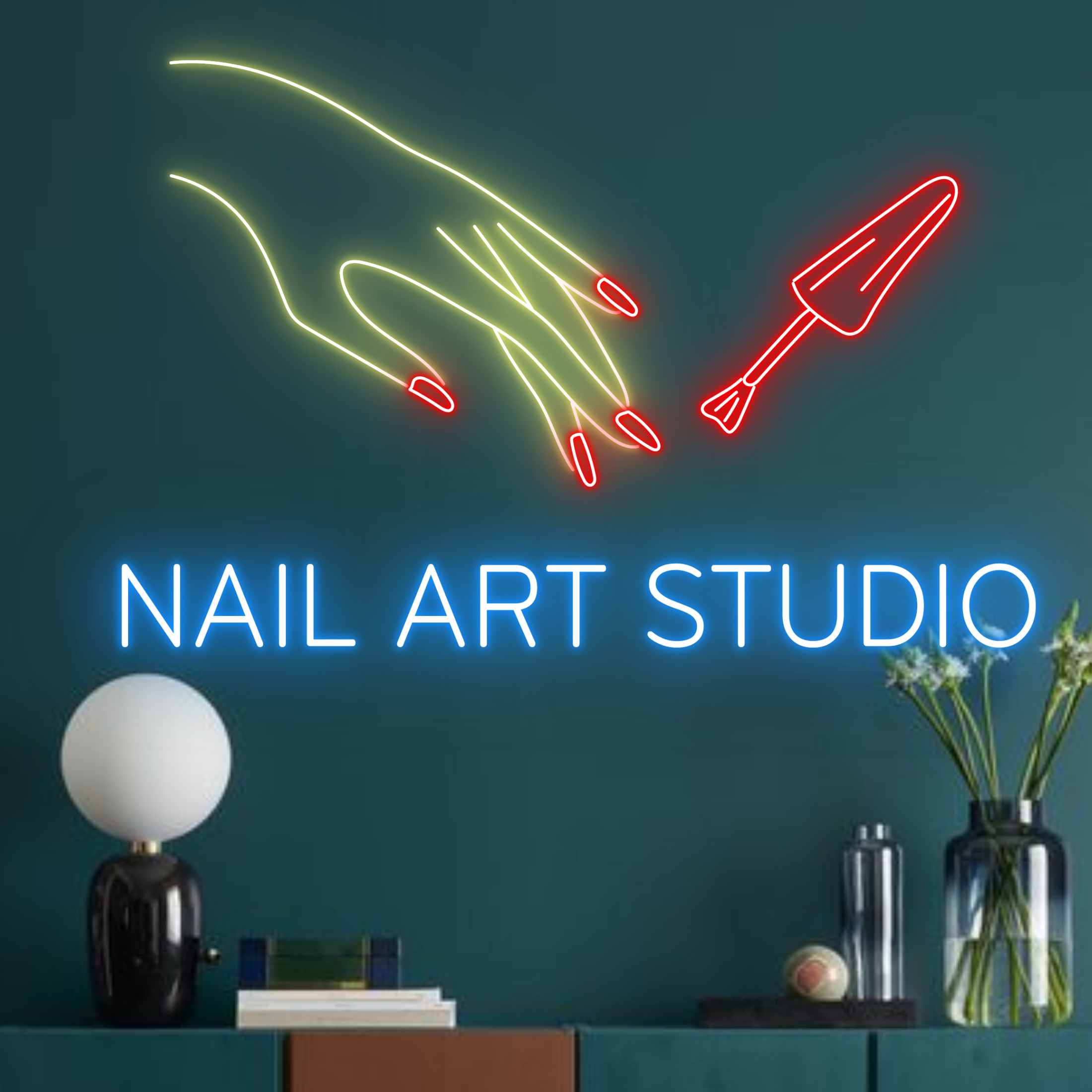 Custom Nail Art Salon Neon Signs Nail Salon Decor Signboard