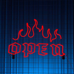 Open Fire Neon Signs Welcome Sign Decor