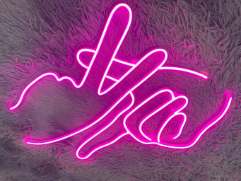 Hands Love Neon Sign Party Decor Shop Store Wall Decor