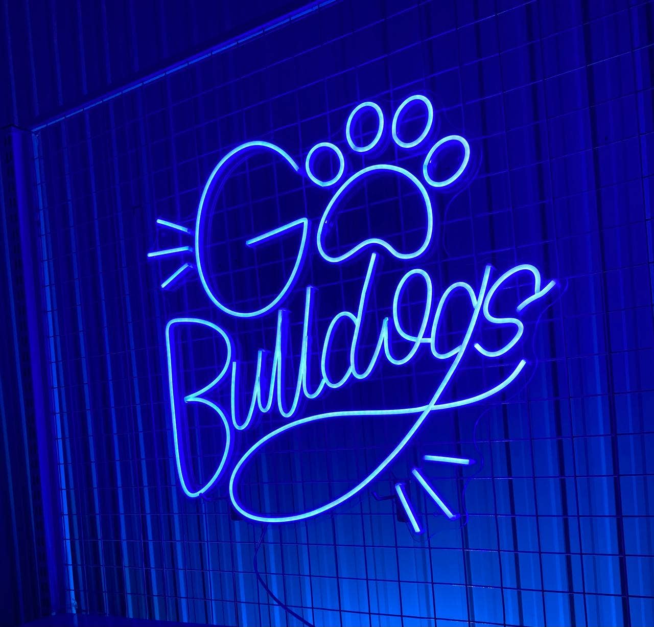 Go Bulldogs Neon Signs Welcome Sign for Pet Salon Vet