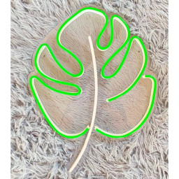 Monsteras Leaf Neon Sign Plant Flower Shop Decor