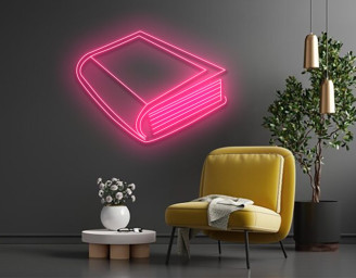 Book Line Art Neon Signs