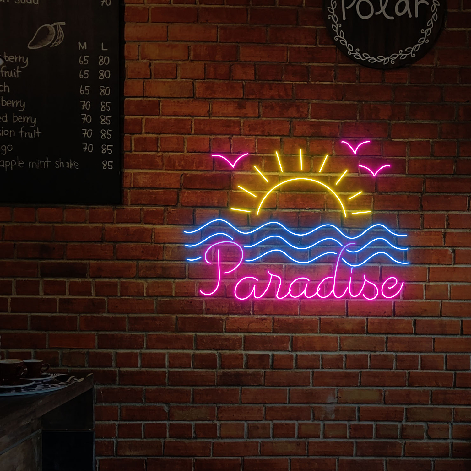 Paradise Beach Neon Sign Summer Vibe Wall Decor