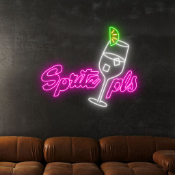 Spritz Pls Neon Sign Bar Wall Decor