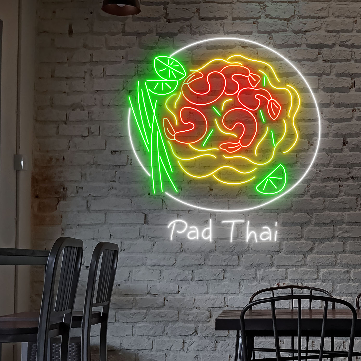 Pad Thai Neon Sign Thailand Restaurant Wall Decor