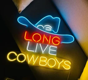 Long Live Cowboys Neon Sign Retro Decor