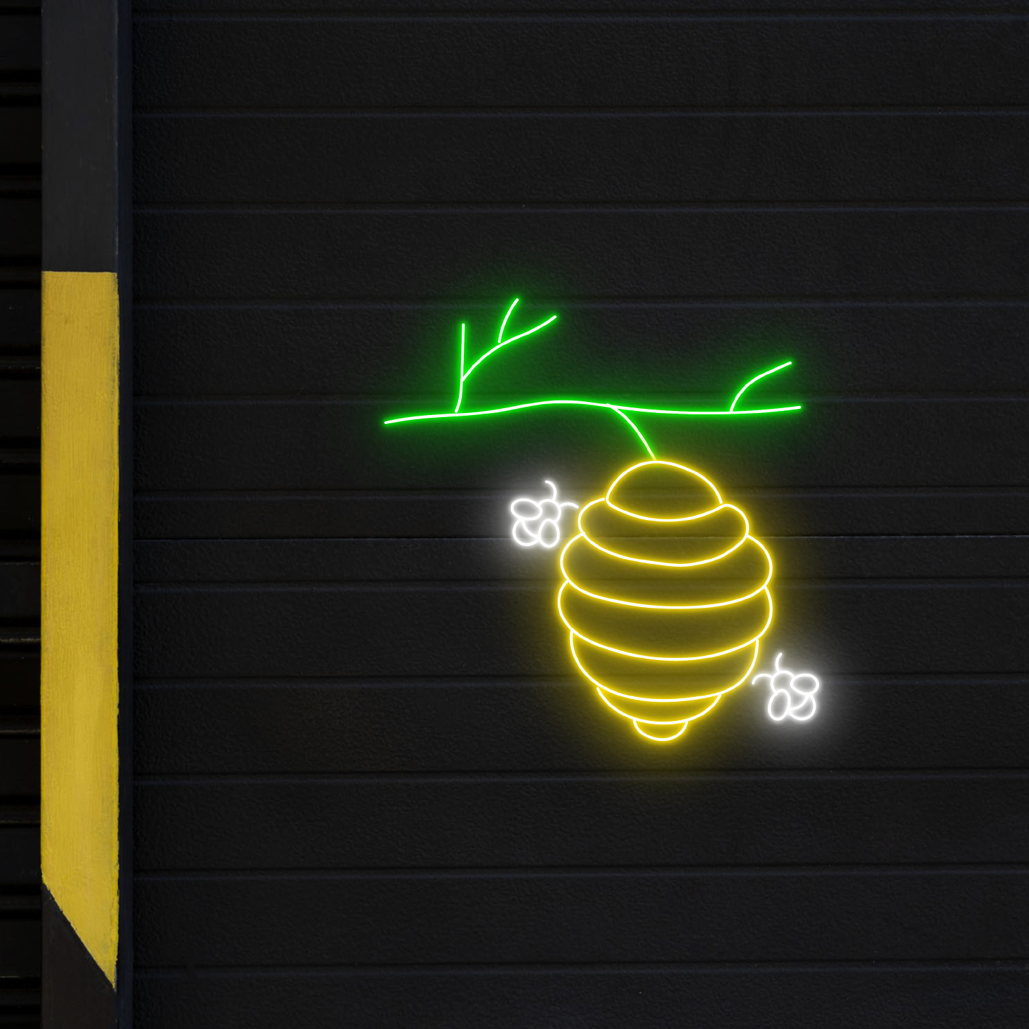 Bee Honeycomb Neon Sign Cute Wall Art Decor