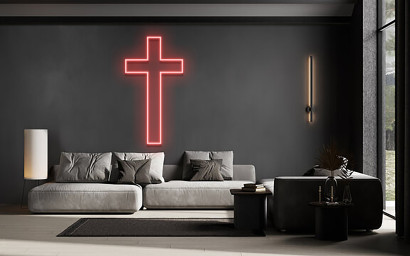 Jesus Cross Neon Sign