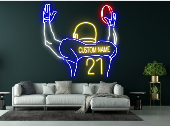 Custom Name Baseball Player Neon Sign Decoration Signage