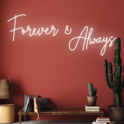 Forever And Always Neon Sign Wedding Party Couple Wall Decor