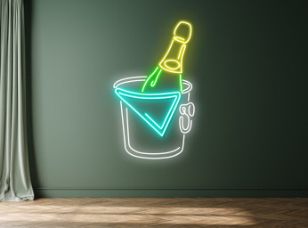 Ice Bucket Champagne Party Pub Neon Signs