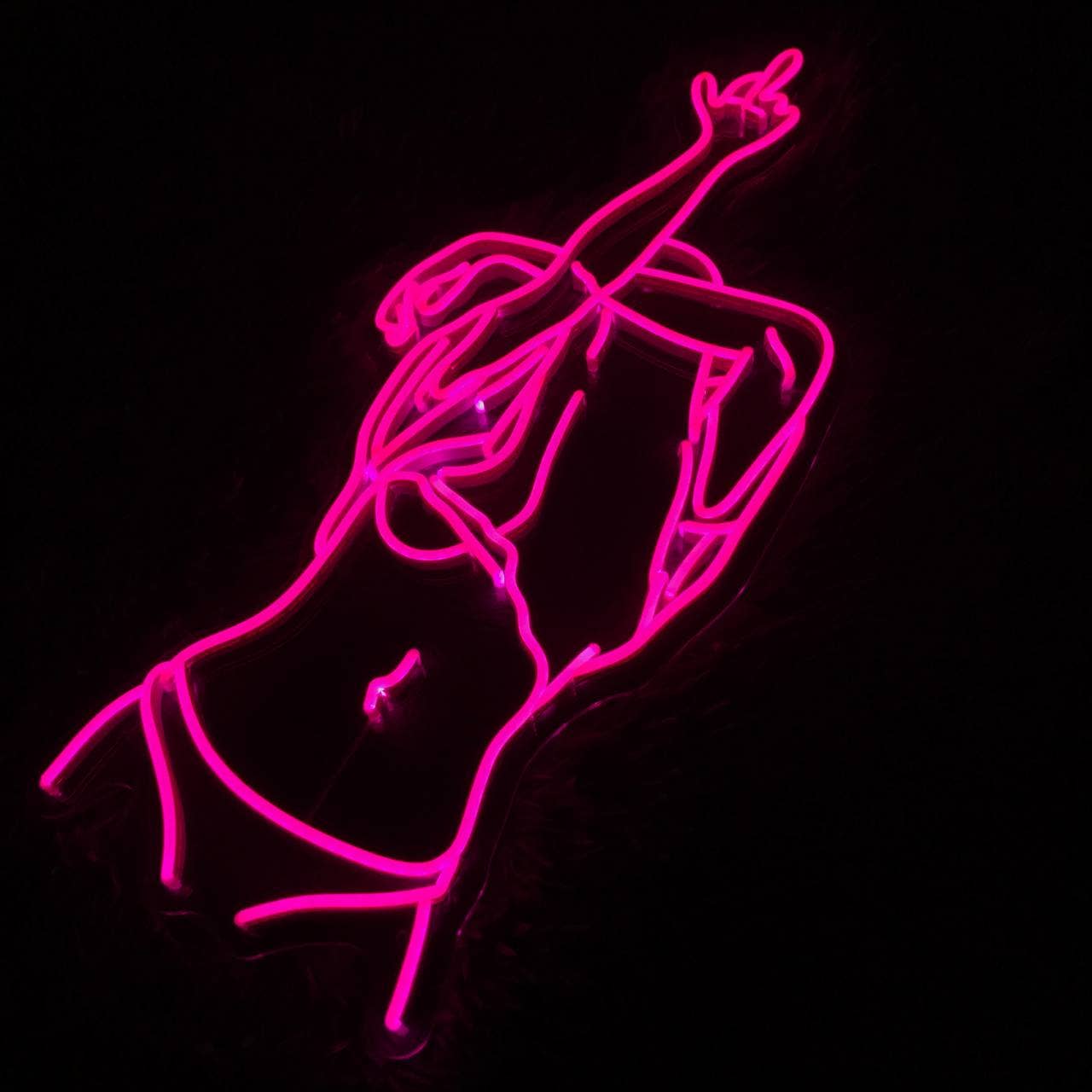 Sexy Woman Neon Signs Abstract Art Wall Decor