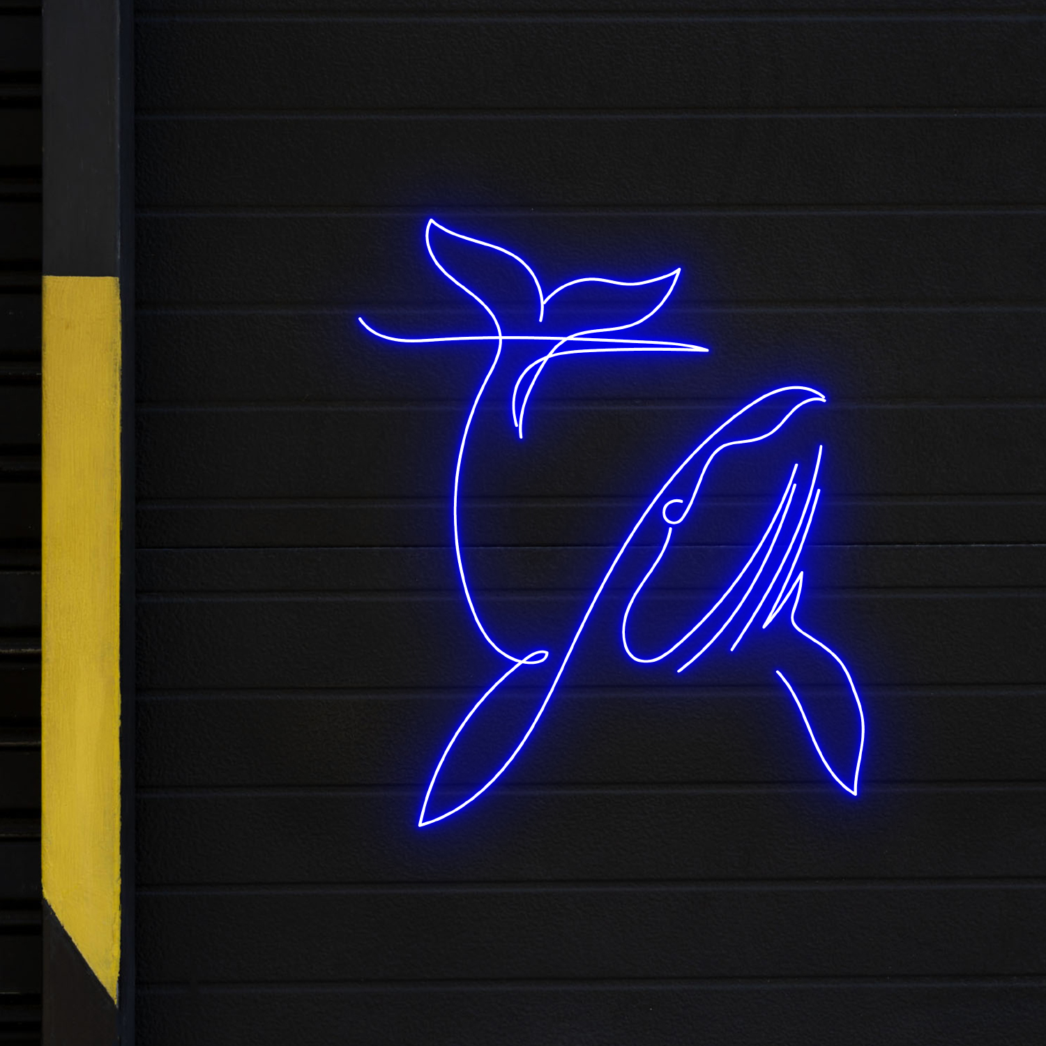 Whale Line Art Neon Sign Wall Decor