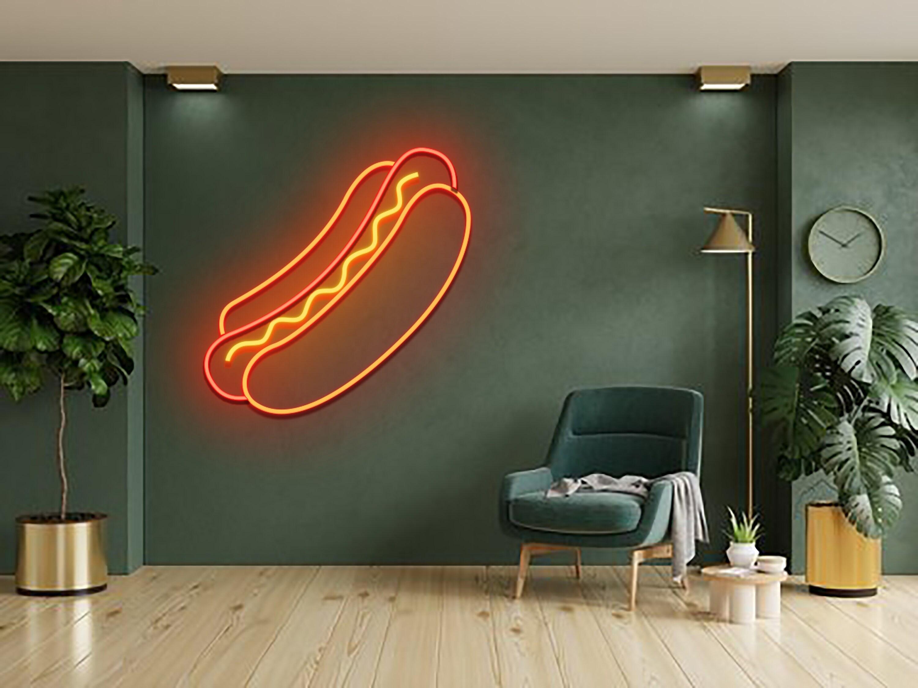 Hotdog Welcome Neon Sign Kitchen Room Decor