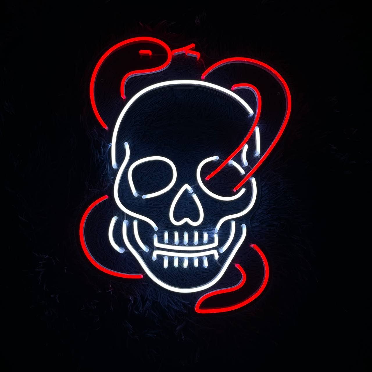 Skull Snake Neon Sign Halloween Wall Art Decor