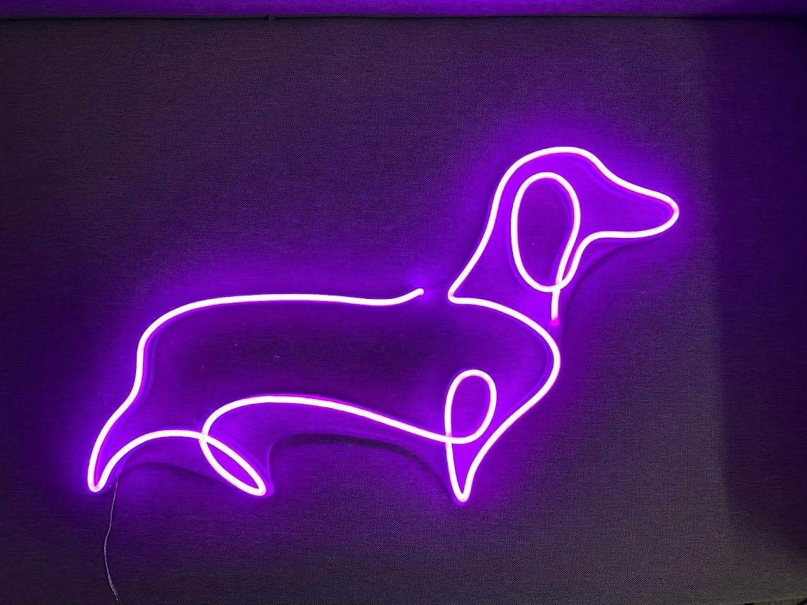 Sausage Dog Neon Sign Decor sign