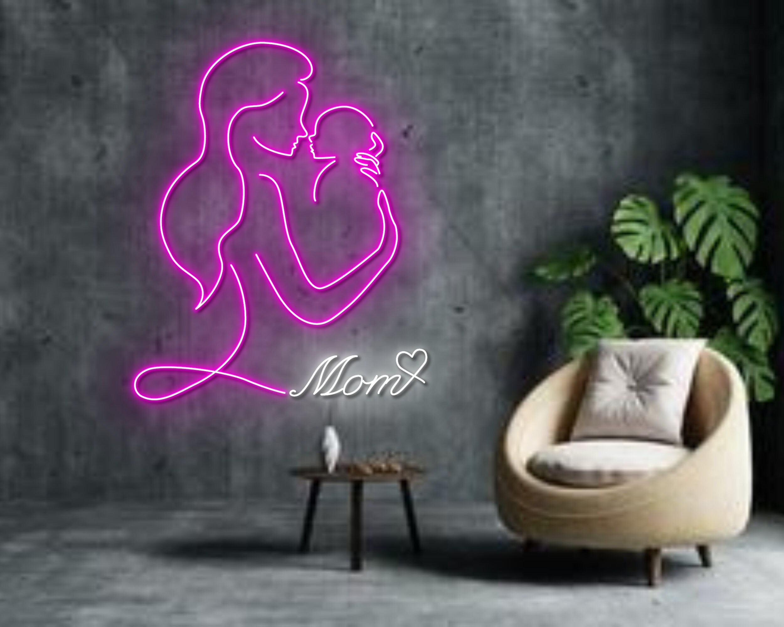 Hanging Sign Wall Art Mother's Day Neon Sign