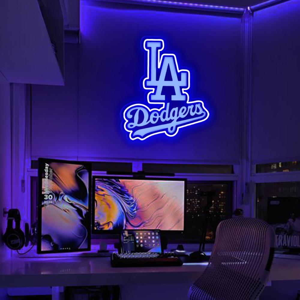 Los Angeles Dodgers Baseball Laser Sign