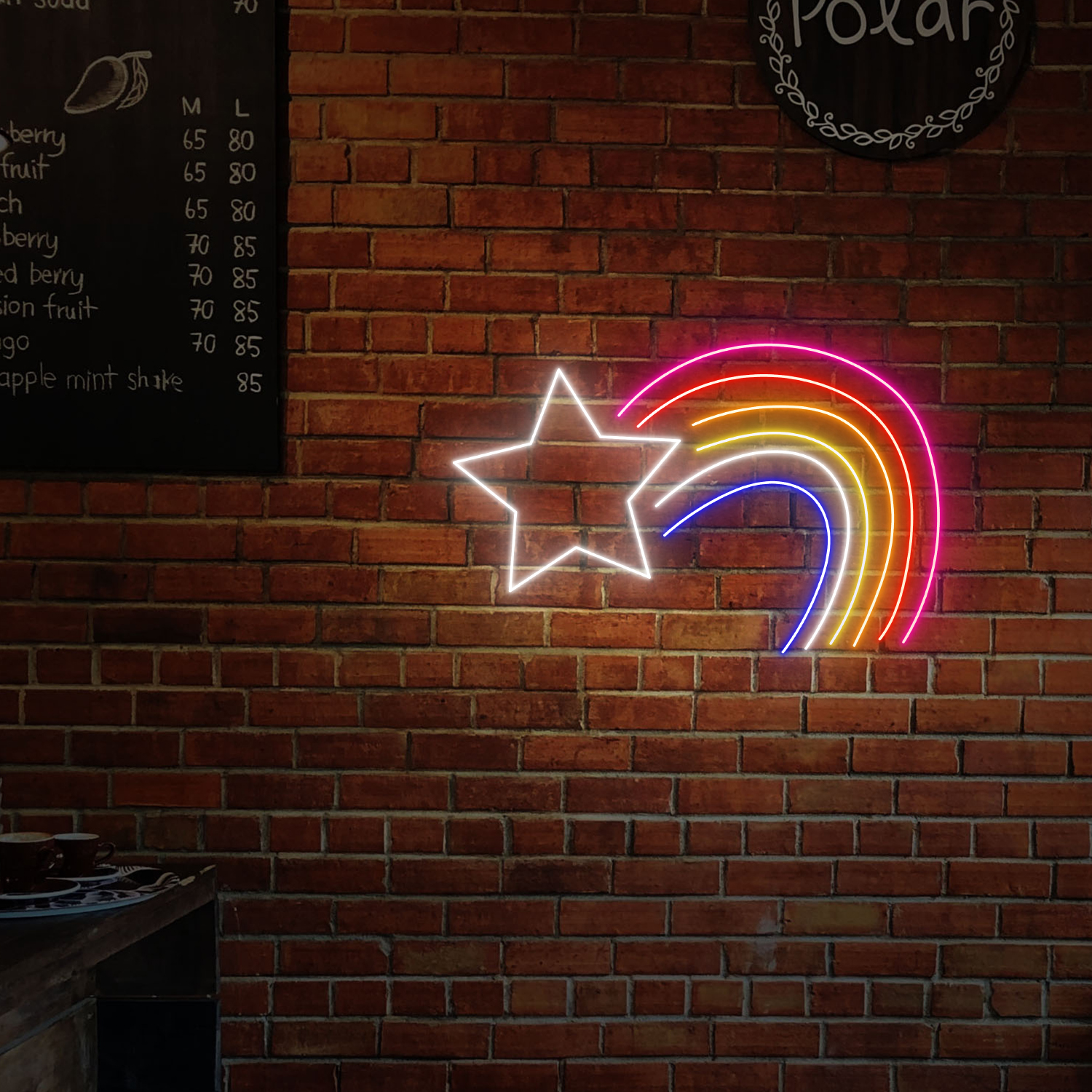 Star Rainbow Neon Sign Wall Art Decor