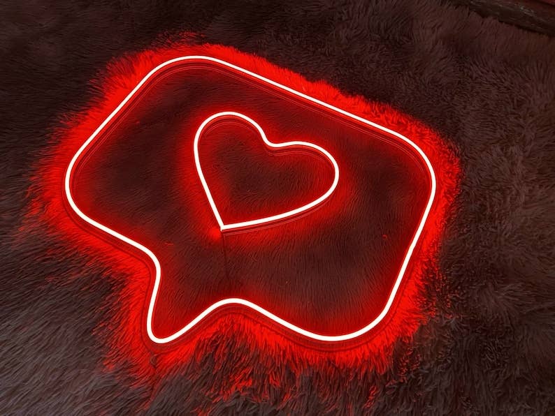 Like Heart Neon Sign Heart Led Sign