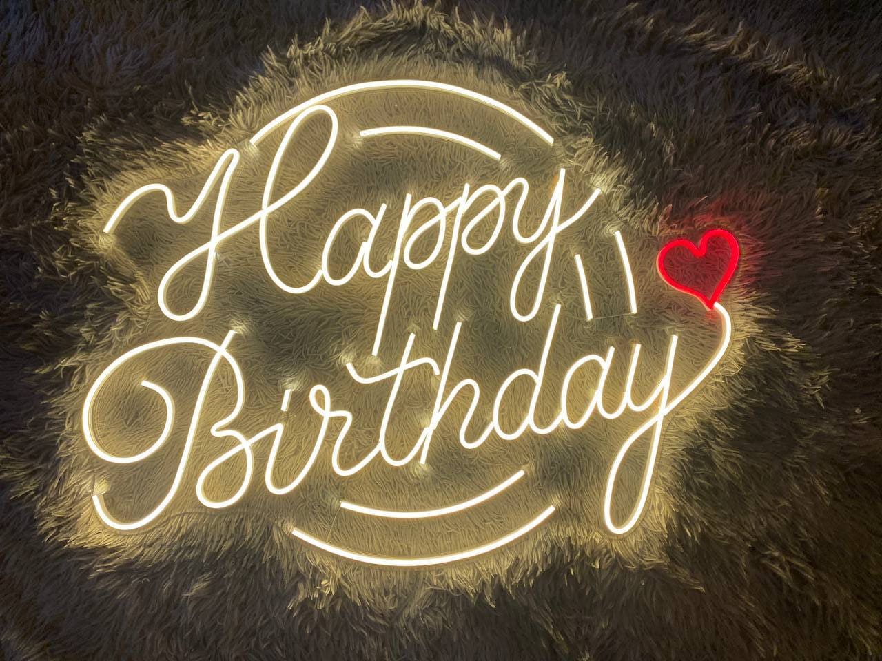 Happy Birthday Neon Sign