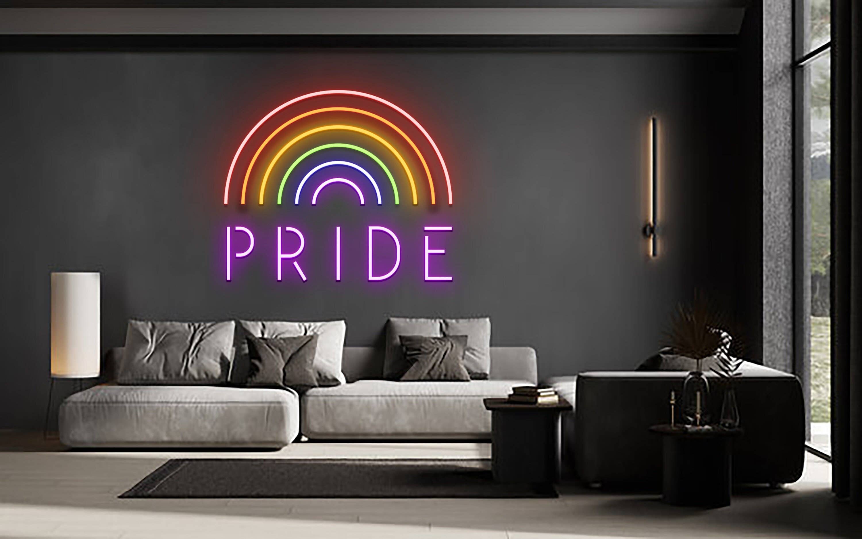 Pride Rainbow Neon Sign LGBT Community Wall Art Decor