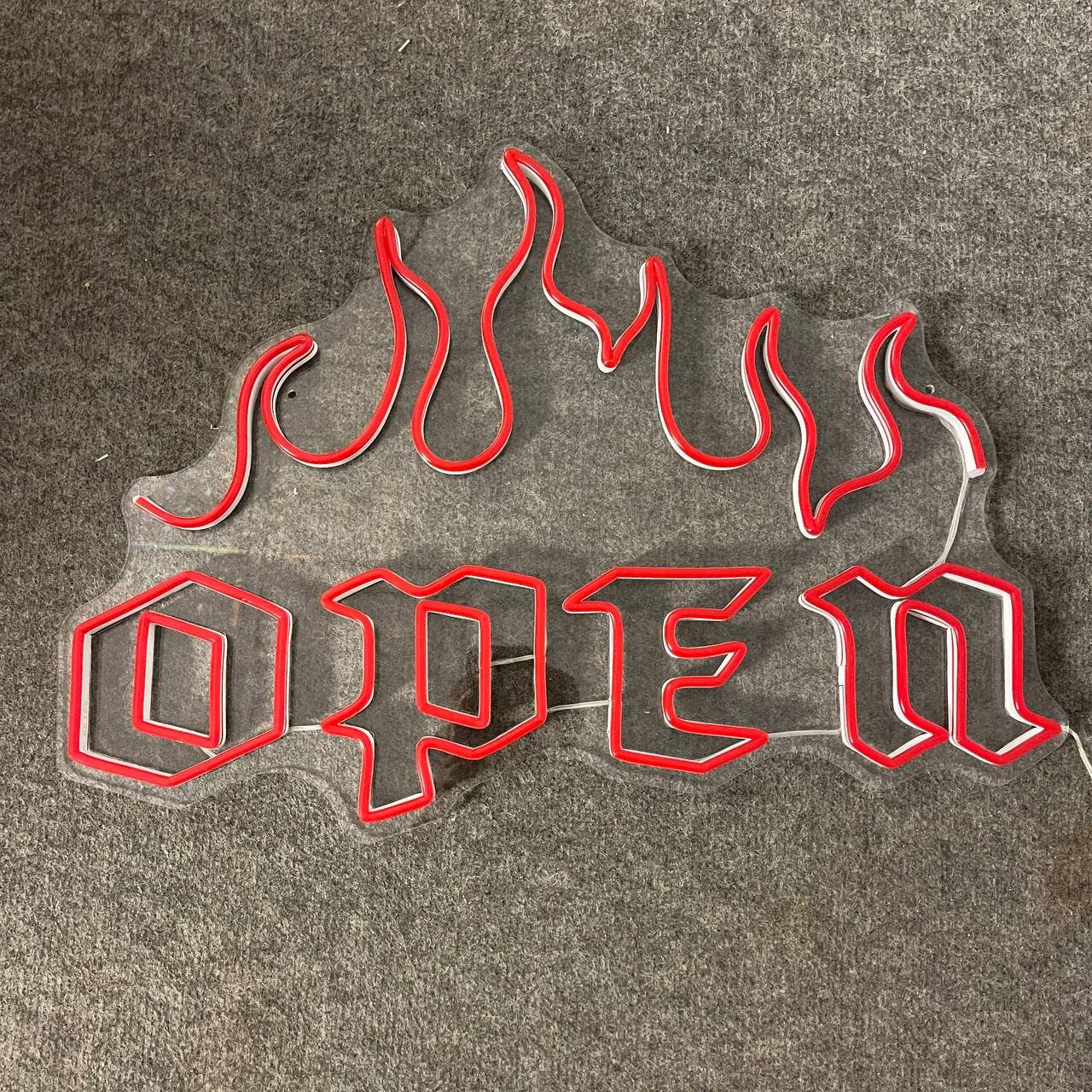 Open Fire Neon Signs Welcome Sign Decor